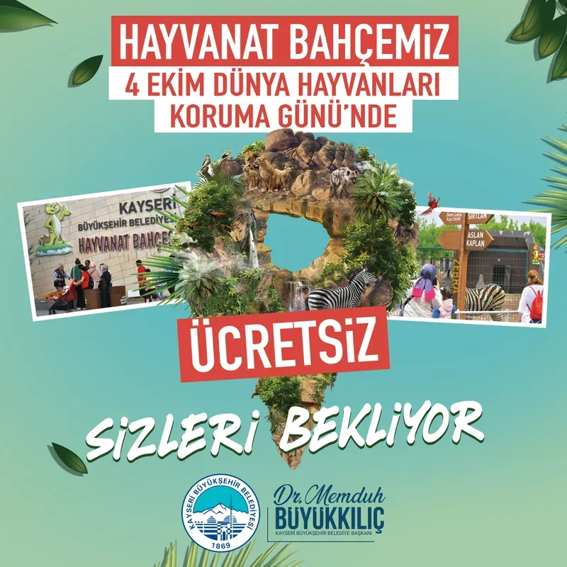 Başkan Büyükkılıç’tan Anlamlı Jest: Hayvanat Bahçesi Ücretsiz