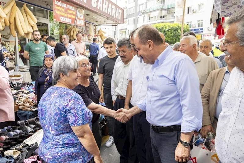 Halkın Başkanı Başkan Seçer’den Kiremithane Pazar Yeri’ne Ziyaret