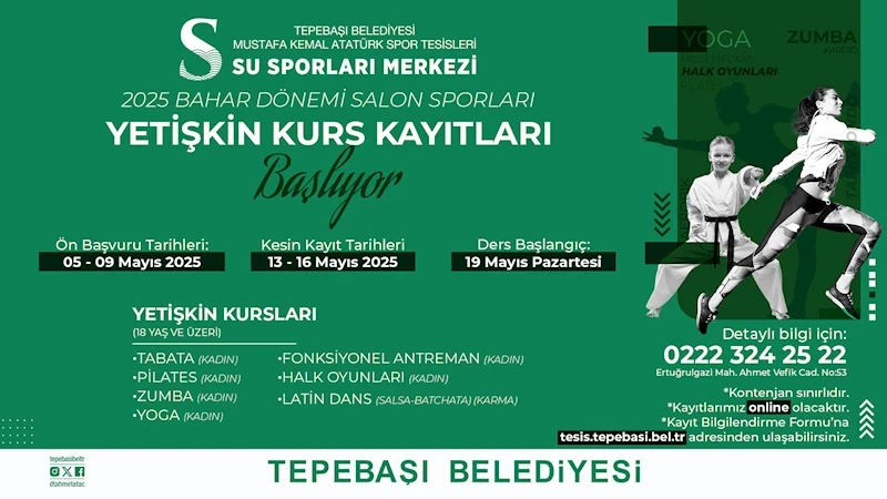 YETİŞKİN KURSLARI İÇİN KAYITLAR BAŞLIYOR
