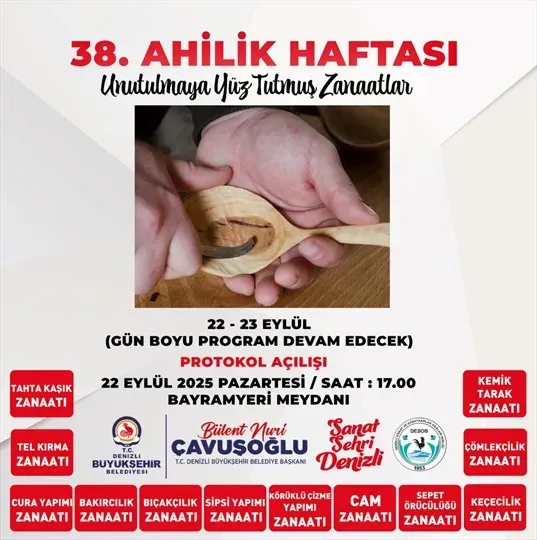 Denizli Büyükşehir Belediyesi’nden Ahilik kültürüne anlamlı vefa
